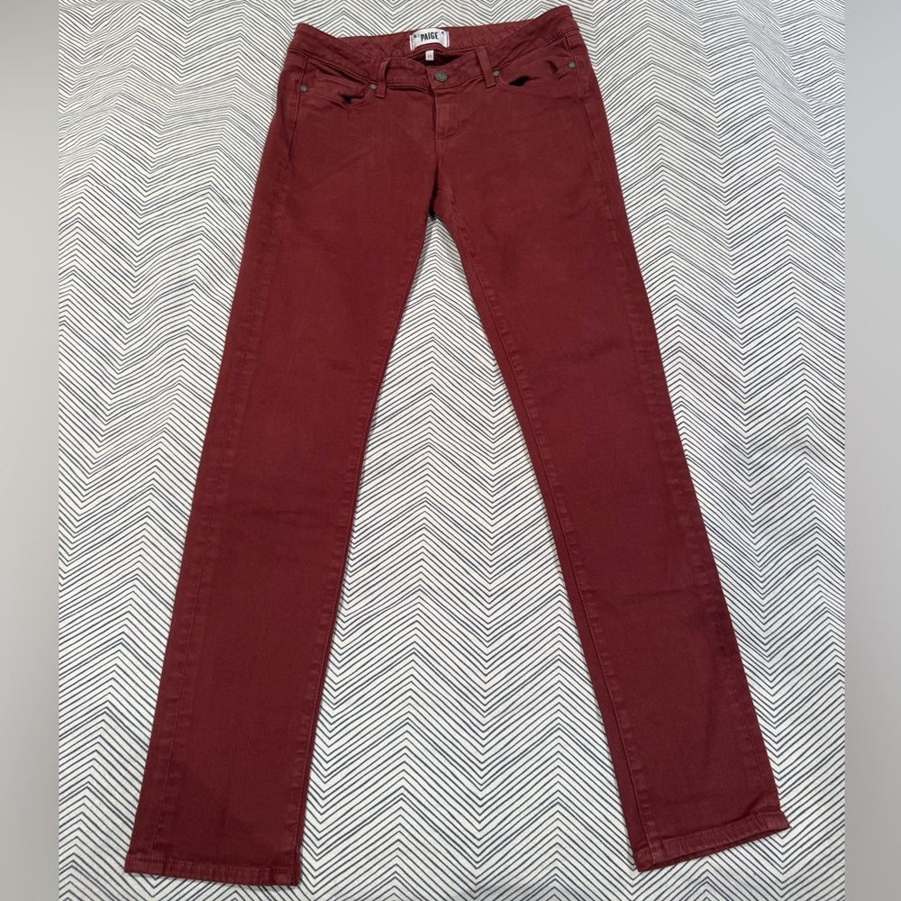 Paige Red Skyline Skinny Jeans